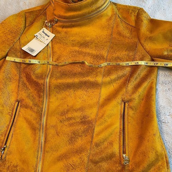 Desigual - Tan Chaq Merlin Suede Jacket - 6 - Picture 9 of 14